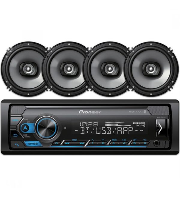 MXT-S3266BT - Combo de 4 bocinas y radio de 1 DIN