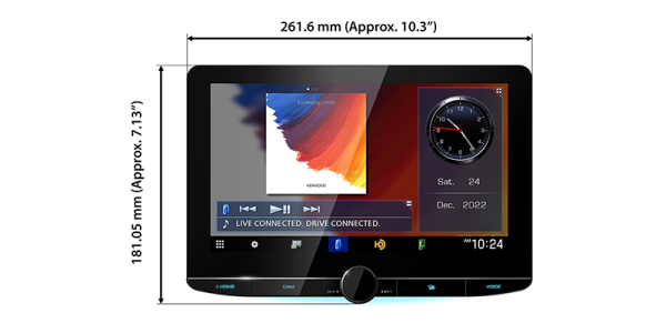 DMX1057XR - Receptor de Medios Digitales de 10.1” Flotante